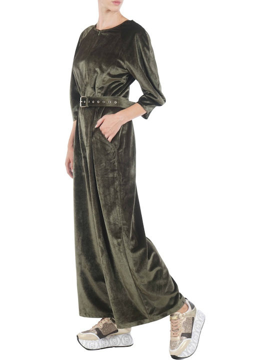 Ladies Woven Jumpsuit Женска Дългоръкава Цялостна Форма Зелен