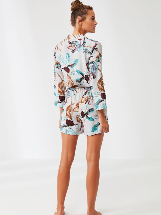 Damen Einteiler Shorts Mehrfarbig