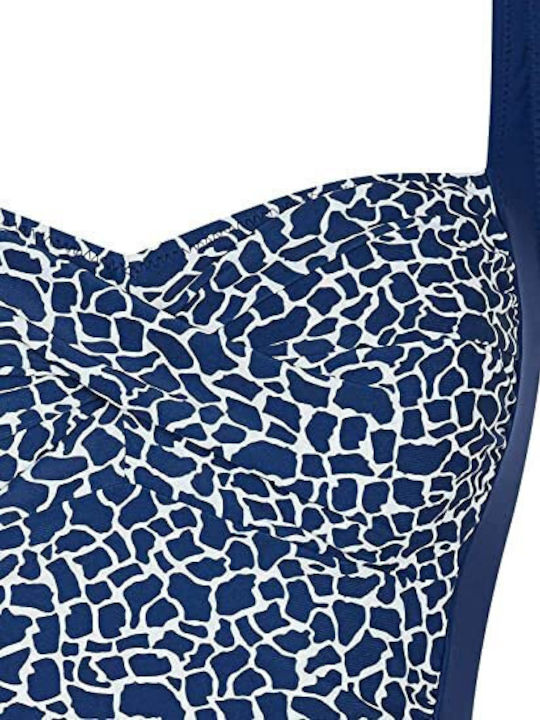 Ολόσωμο Μαγιό Animal Print Navy Μπλε