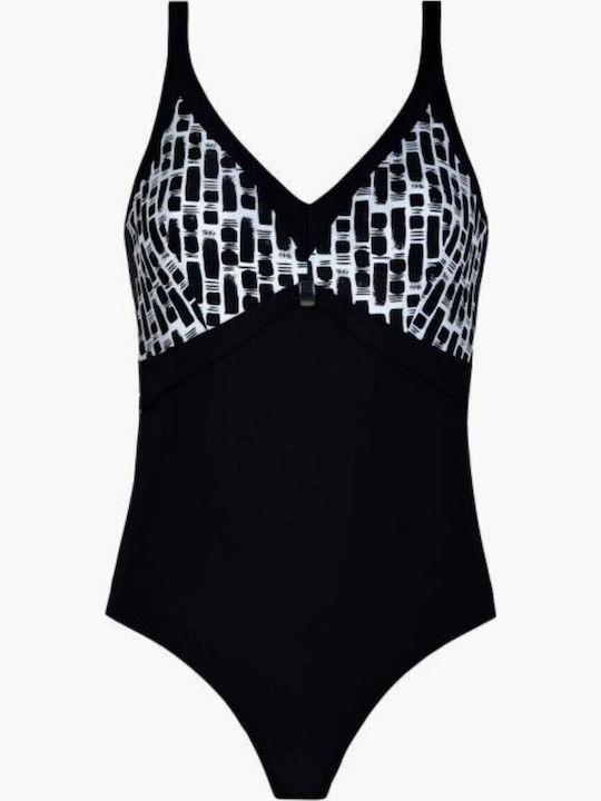 Costum De Baie Întreg Pentru Bust Mare Negru