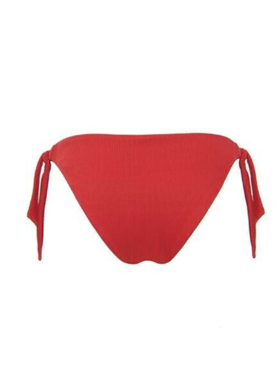 Swimsuit Slip Pms925b Bikini Slip with Ties Red