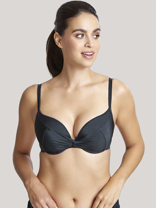 Bikini Σουτιέν με Ενίσχυση γκρι σκούρο