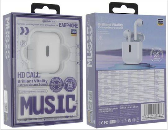 Proda PD-BT220 Earbud Bluetooth Handsfree Ακουστικά Λευκά