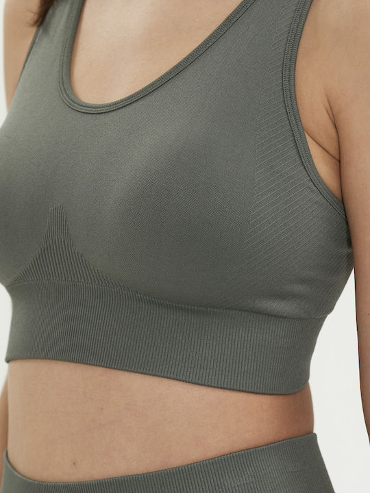 Women's Sports Bra without Padding Desert Green