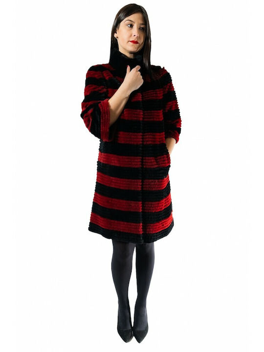 Women's Long Fur Red