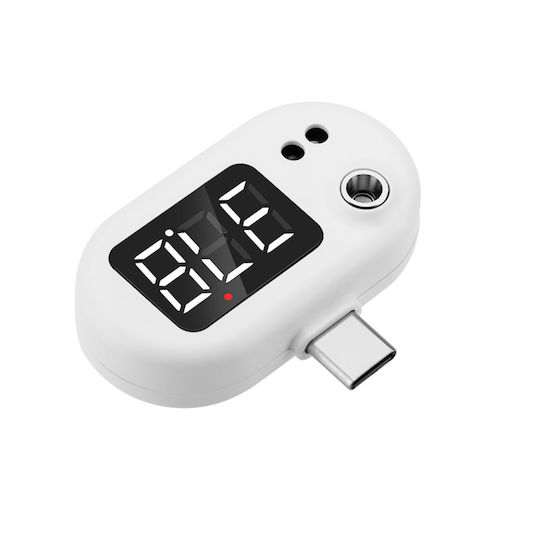 Avizar Portable Usb-c Infrared Thermometer Digital Led Display White