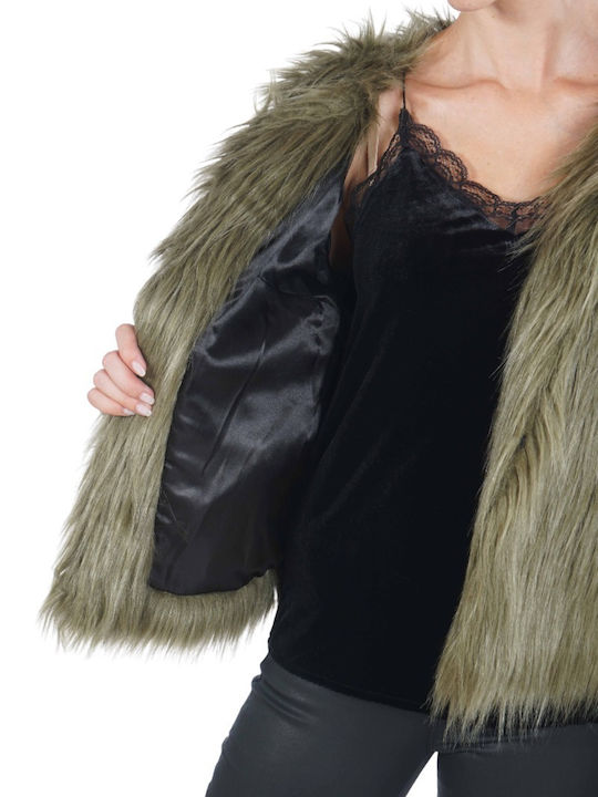 Women's Short Fur Green