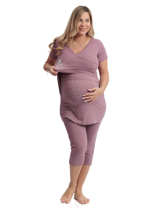 Angel's Secret Maternity Pajama Set & Nursing Lila