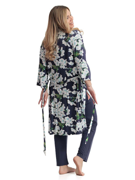 Angel's Secret Robe Maternity & Nursing in Blue color