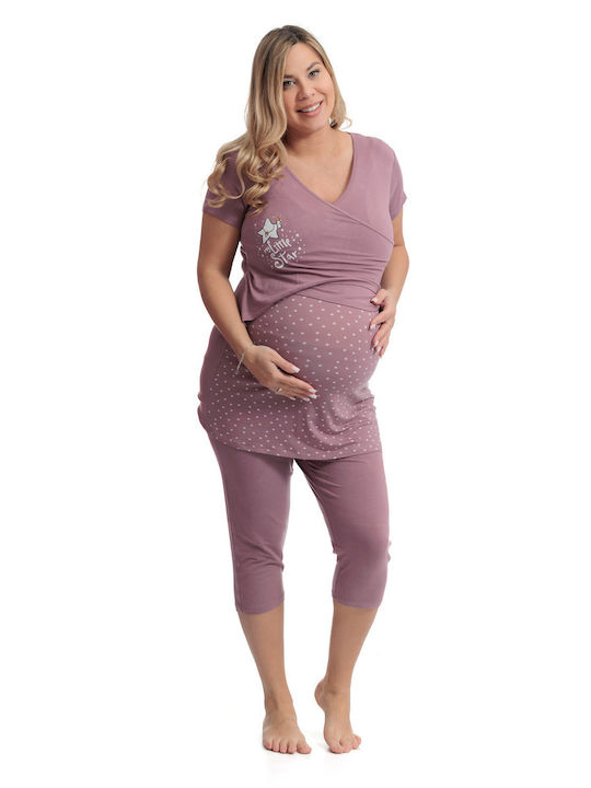 Angel's Secret Maternity Pajama Set & Nursing Lila