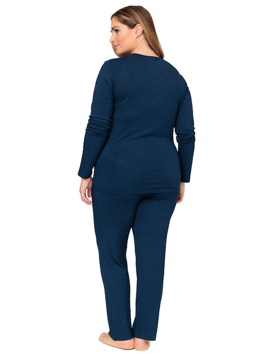 Angel's Secret Nightgown Maternity Navy Blue