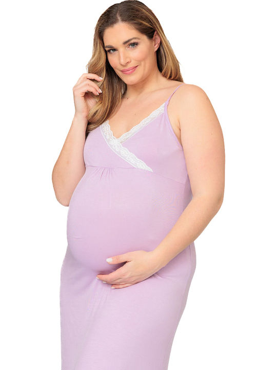 Angel's Secret Nightgown Maternity & Nursing Lilac