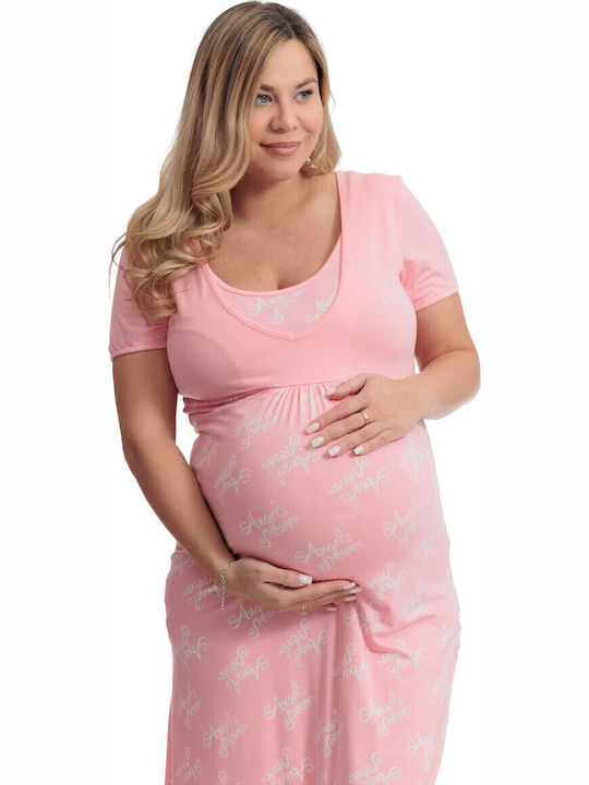 Angel's Secret Nightgown Maternity & Nursing Pink