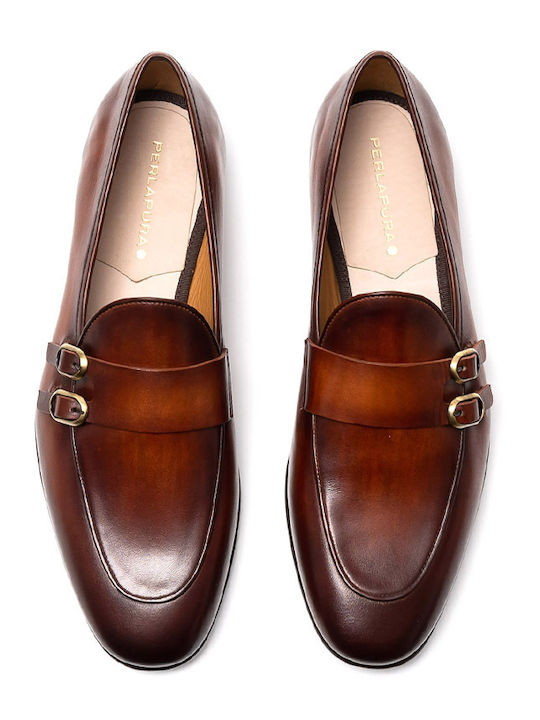 Leder Herren Mokassins in Tabac Braun Farbe