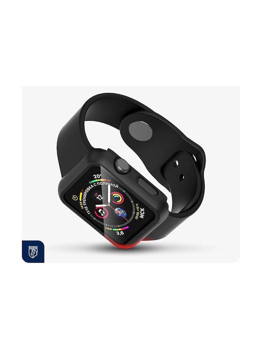 Rosso Plastikhülle in Schwarz Farbe für Apple Watch 10 42 mm