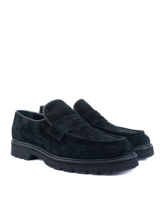 Men's Suede Loafers Black