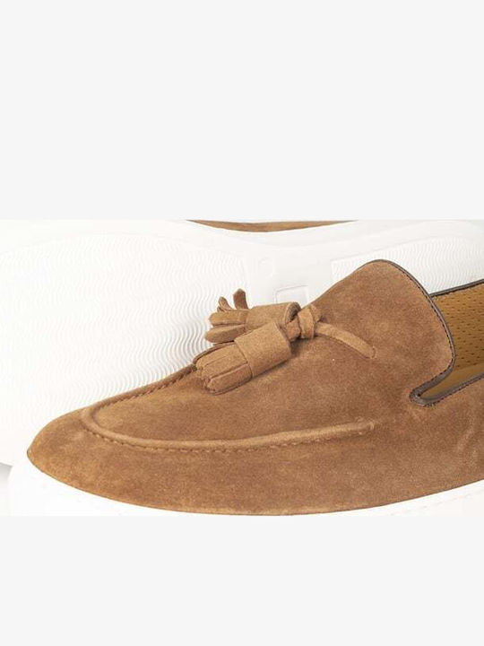 Δερμάτινα Ανδρικά Loafers σε Ταμπά Χρώμα