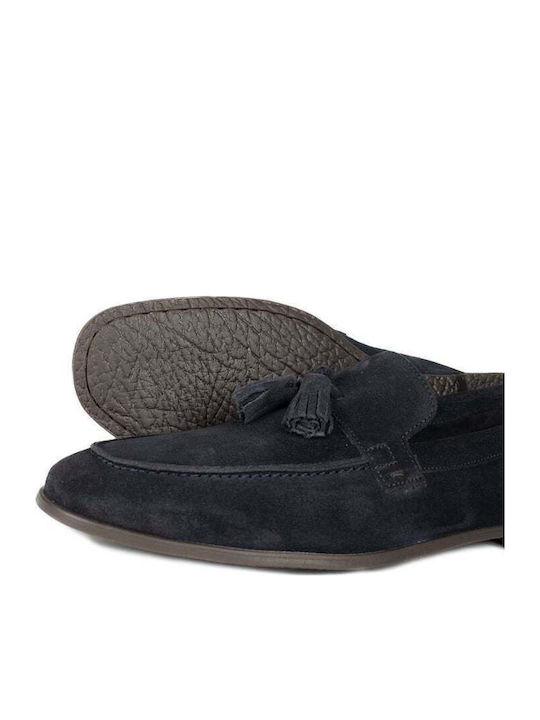 Δερμάτινα Ανδρικά Loafers σε Μπλε Χρώμα