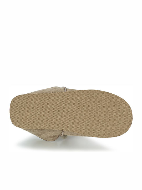 Geschlossene Winterliche Herrenhausschuhe Beige