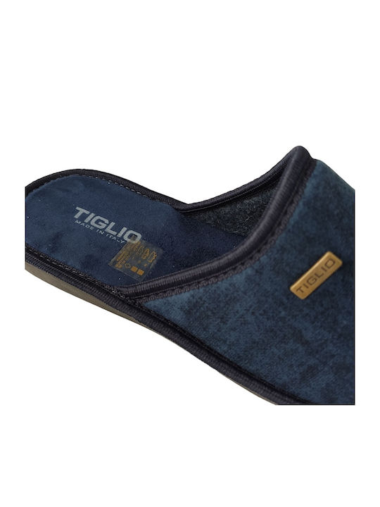 Herren Hausschuhe Blau