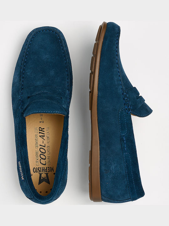 Leder Herren Freizeitschuhe Anatomisch Blau