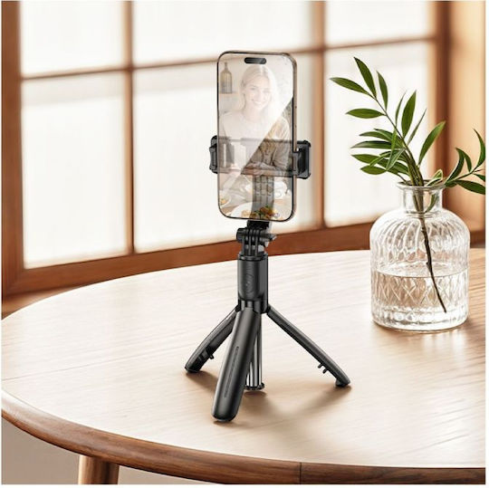 Borofone Selfie Stick By13 Nube Bluetooth Tripod Remote Control Black