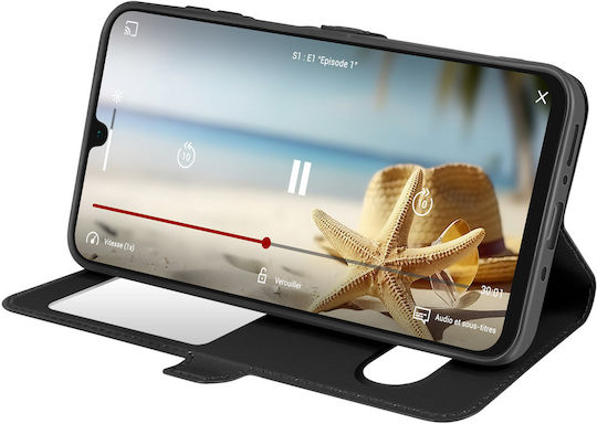 Калъф Avizar Samsung Galaxy A16 С Функция Прозорец Видео Стойка Черен