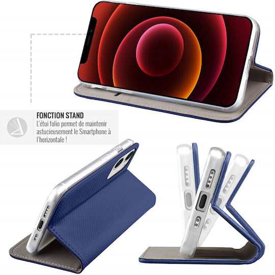 Jaym Klapphülle Samsung Galaxy A13 4G Magnetische Funktion Stand Blau