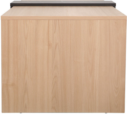 Rectangular Central Coffee Table Cozeto from Solid Wood Natural L100xW53xH41.5cm