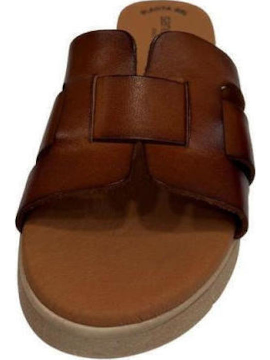 Women's Flat Sandals Anatomic in Tabac Brown Color