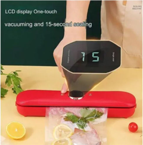 Andowl Q-z300 Vacuum Food Sealer 10 Bags Red
