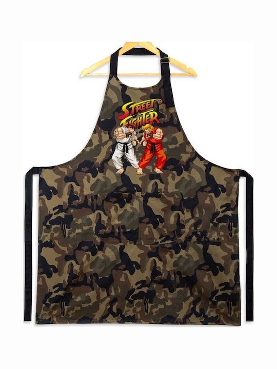 Koupakoupa Street Fighter Apron Gray 31.5x20cm