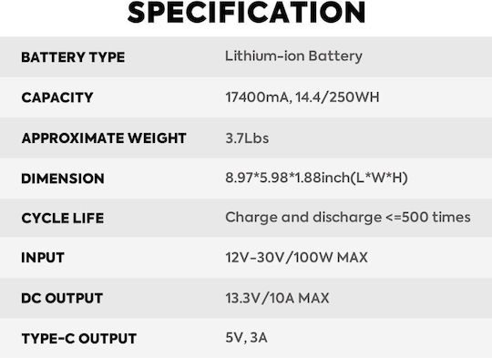 Magnetic Power Bank Portable Fridge 250Wh Pb-fr-3050