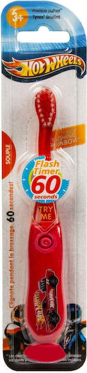 Tinokou Children's Lighted Toothbrush Suction Cup Hot Wheels Red
