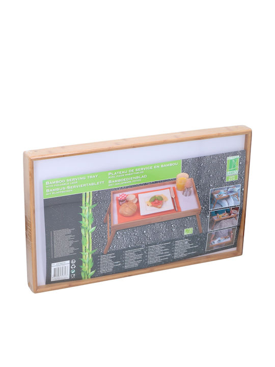 BigBuy Bamboo Δίσκος Κρεβατιού 50x22x30cm