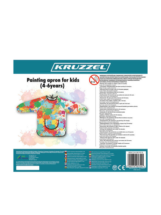 Kruzzel Αδιάβροχη Παιδική Ποδιά Κουζίνας Πολύχρωμη 45cm 26122