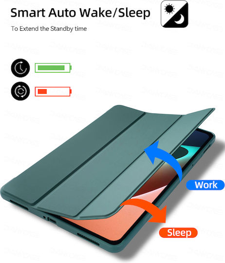 Ultra Slim Case for Xiaomi Redmi Pad 2 11.0" 2025 Silicone TPU Smart Cover Sea Green
