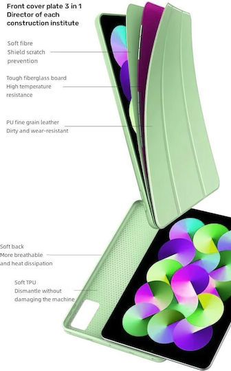 Ultra Slim Case For Xiaomi Redmi Pad 2 11.0" 2025 Silicone TPU Smart Cover Mint Green