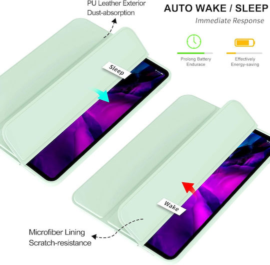 Ultra Slim Case For Xiaomi Redmi Pad 2 11.0" 2025 Silicone TPU Smart Cover Mint Green