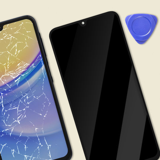 Clappio Екран + Рамка Galaxy A15 Block Complete Черен Черен
