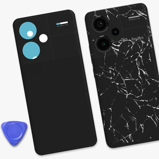Clappio Replacement Rear Window Xiaomi Redmi Note 13 Pro Plus Black