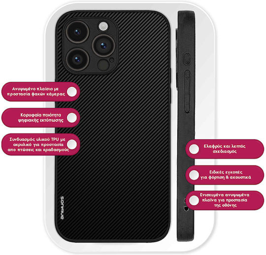 Калъф Sonique Carbon Series Motorla Edge 50 Neo 5g Черен