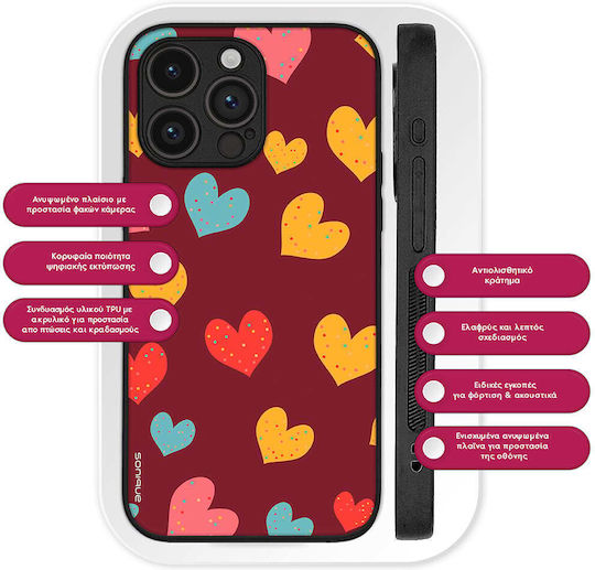Sonique Heart Series Case Oppo Reno13 5G Burgundy