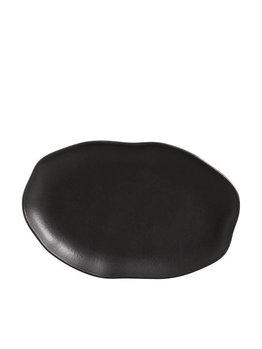 Porto Brasil Πιάτο Ρηχό Οβάλ Μαύρο 30x20cm