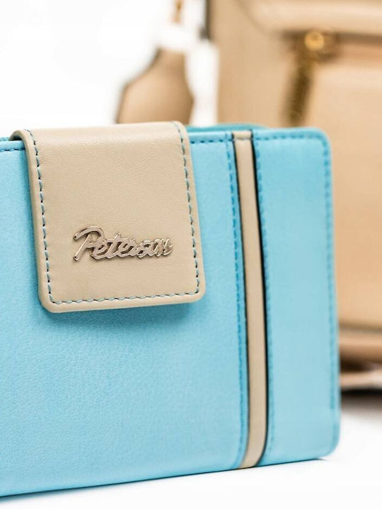 Groß Leder Damen Geldbörse mit RFID Blau