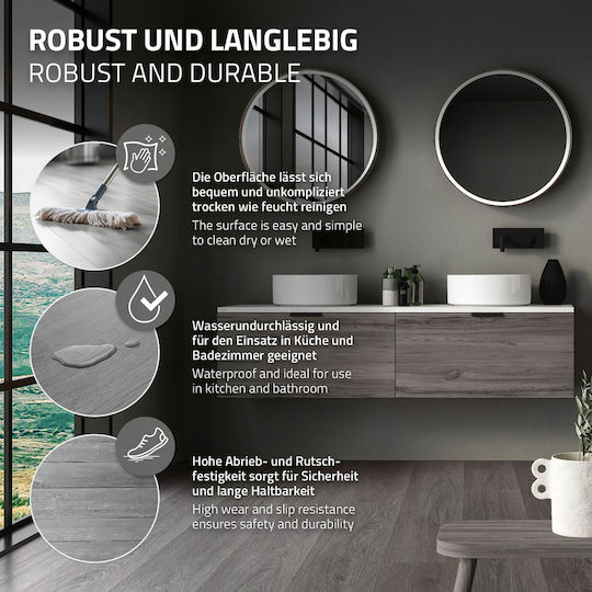 Parchet Laminat PVC 4,2 mm Hickory, Sistem Click, 1,5 M²