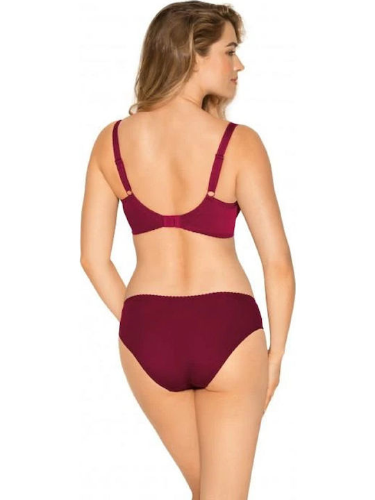 Soft Goldie Bra with Light Padding Underwire Red
