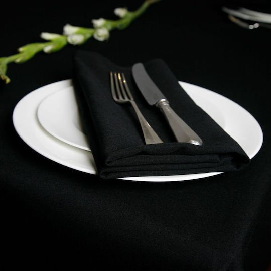 Set 10 Șervețele De Masă Kotonia Home Hotel 100% Bumbac Cretonne Mărime 40x40 Cm Negru