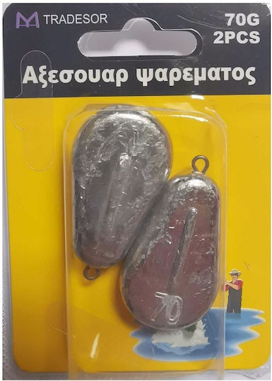 Greutate Sinker De Pescuit Plumb 80gr Set 2 Bucăți