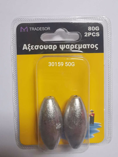 Lead Fishing Weight 50gr Set 2 Pieces